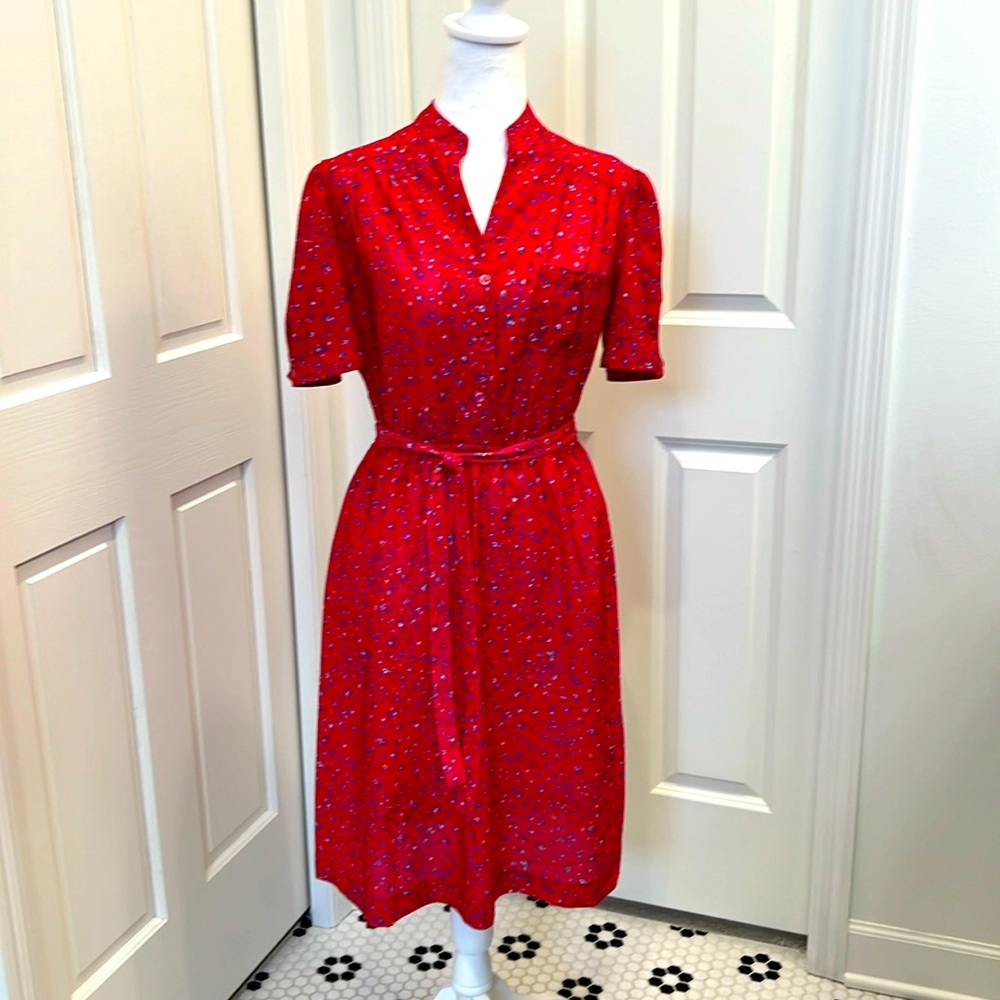 Vintage 70/80s hop pink floral dress!